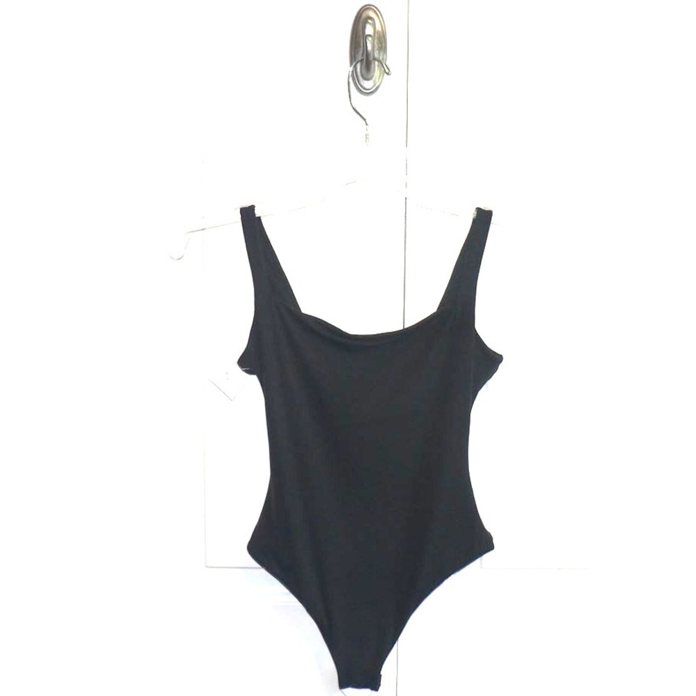 Skims Women's Fits Everybody Square-neck Sleeveless Thong Bodysuit in Onyx Small - Picture 4 of 8